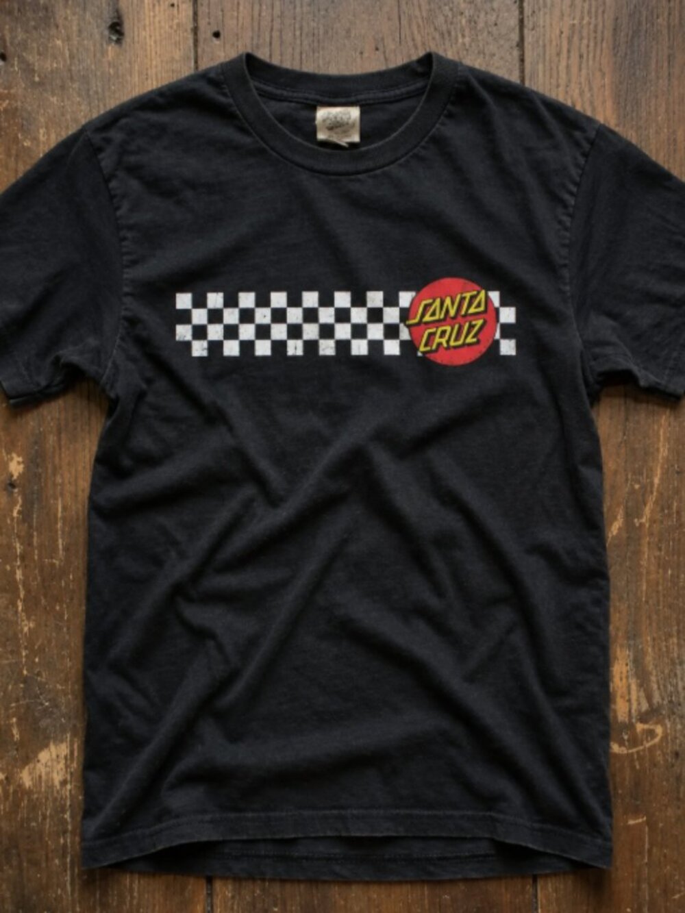 Santa Cruz Checkerboard Logo Skateboard Tee Vintage Streetwear Shirt